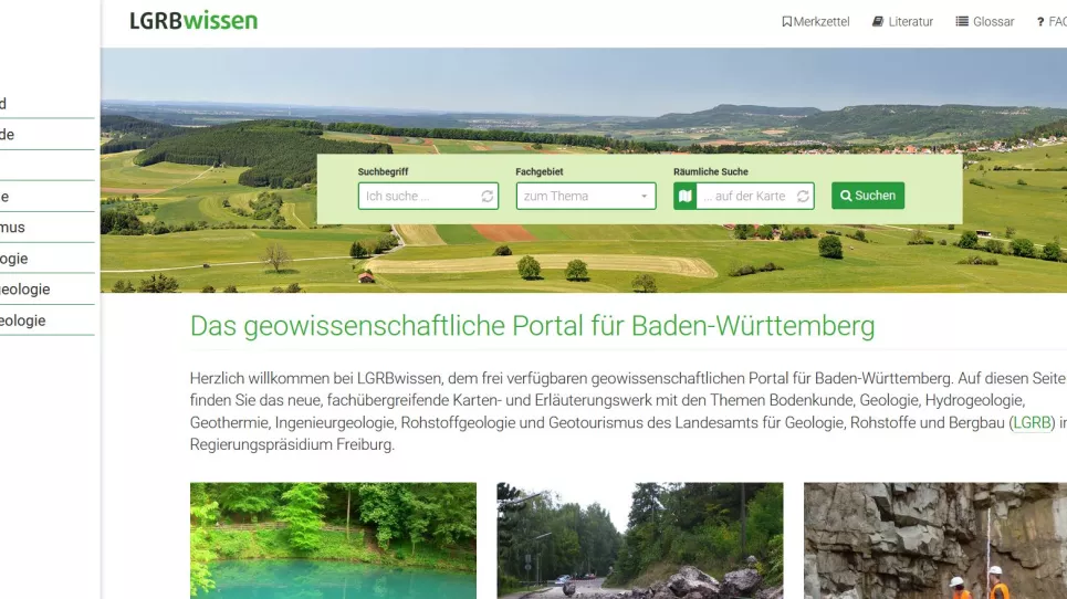 LGRBwissen - das geowissenschaftliche Portal für Baden-Württemberg